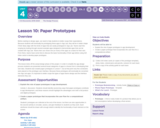 CS Discoveries 2019-2020: The Design Process Lesson 4.1: Paper Prototypes