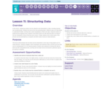 CS Discoveries 2019-2020: Data and Society Lesson 5.11: Structuring Data