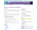 CS Discoveries 2019-2020: Physical Computing Lesson 6.1: Innovations in Computing