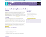 CS Discoveries 2019-2020: Physical Computing Lesson 6.2: Designing Screens with Code