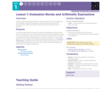 CS In Algebra 1.1: Evaluation Blocks and Arithmetic Expressions