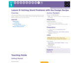 CS In Algebra 1.9: Solving Word Problems with the Design Recipe