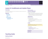 CS In Algebra 2.9: Conditionals and Update Player