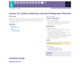 CS In Algebra 2.10: Collision Detection and the Pythagorean Theorem