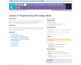 CS Fundamentals 3.4: Programming with Angry Birds