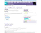 CS Fundamentals 6.15: Behaviors in Sprite Lab