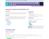 CS Fundamentals 6.16: Virtual Pet with Sprite Lab