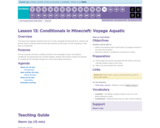 CS Fundamentals 8.13: Conditionals in Minecraft: Voyage Aquatic