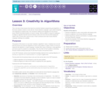 CS Principles 2019-2020 3.3: Creativity in Algorithms