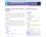 CS Principles 2019-2020 4.8.11: Hard Problems - Traveling Salesperson Problem