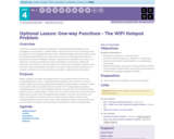 CS Principles 2019-2020 4.8.12: One-way Functions - The WiFi Hotspot Problem