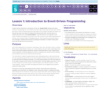 CS Principles 2019-2020 5.1: Introduction to Event-Driven Programming