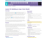 CS Principles 2019-2020 5.10: Building an App: Color Sleuth