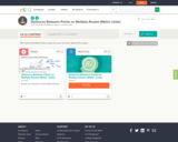 Distances Between Points On Multiple Routes Metric Units