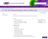 K-Act. 04: Shared Reading: Wishy-Washy Day