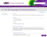 K-Act. 08: Language Arts Writing Experience