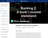 Banking 2: A bank's income statement