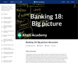 Banking 18: Big picture discussion
