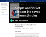 Simple analysis of cost per job saved from stimulus