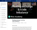 Floating exchange resolving trade imbalance