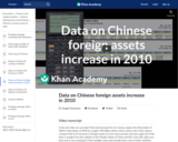 Data on Chinese foreign assets increase in 2010