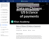 Current Economics: Data on Chinese U.S. Balance of Payments