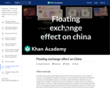 Floating exchange effect on China