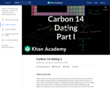 Carbon 14 dating 1