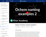 Organic Chemistry: Organic Chemistry Naming Examples 2