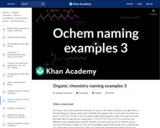 Organic Chemistry: Organic Chemistry Naming Examples 3