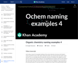 Organic Chemistry: Organic Chemistry Naming Examples 5