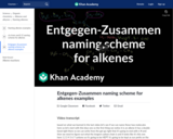 Organic Chemistry: Entgegen-Zusammen Naming Scheme for Alkenes Examples