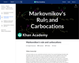 Organic Chemistry: Markovnikov's Rule and Carbocations