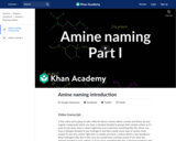 Organic Chemistry: Amine Naming Introduction