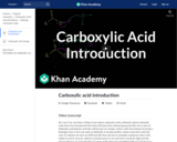 Organic Chemistry: Carboxylic Acid Introduction