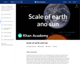 Scale of earth and sun