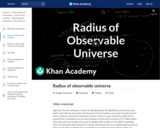 Radius of observable universe