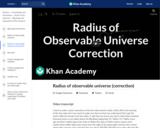 Radius of observable universe (correction)