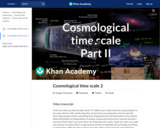 Cosmological time scale 2