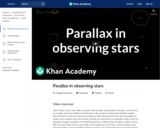 Parallax in observing stars