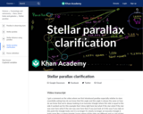 Stellar parallax clarification