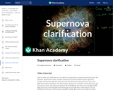 Supernova clarification