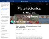 Plate tectonics: Difference between crust and lithosphere