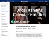 Understanding calendar notation