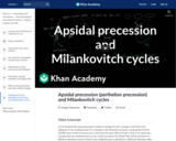 Apsidal precession (perihelion precession) and Milankovitch cycles