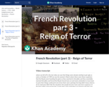 French Revolution (part 3) - Reign of Terror