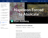 Napoleon forced to abdicate