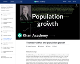 Thomas Malthus and population growth