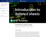 Introduction to balance sheets