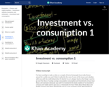 Investment vs. consumption 1